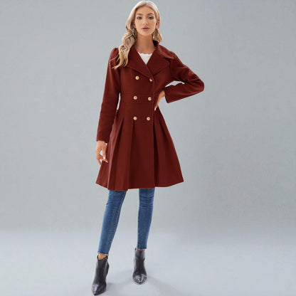 Women's Trench Coat Double-Breasted Tailored Design 27