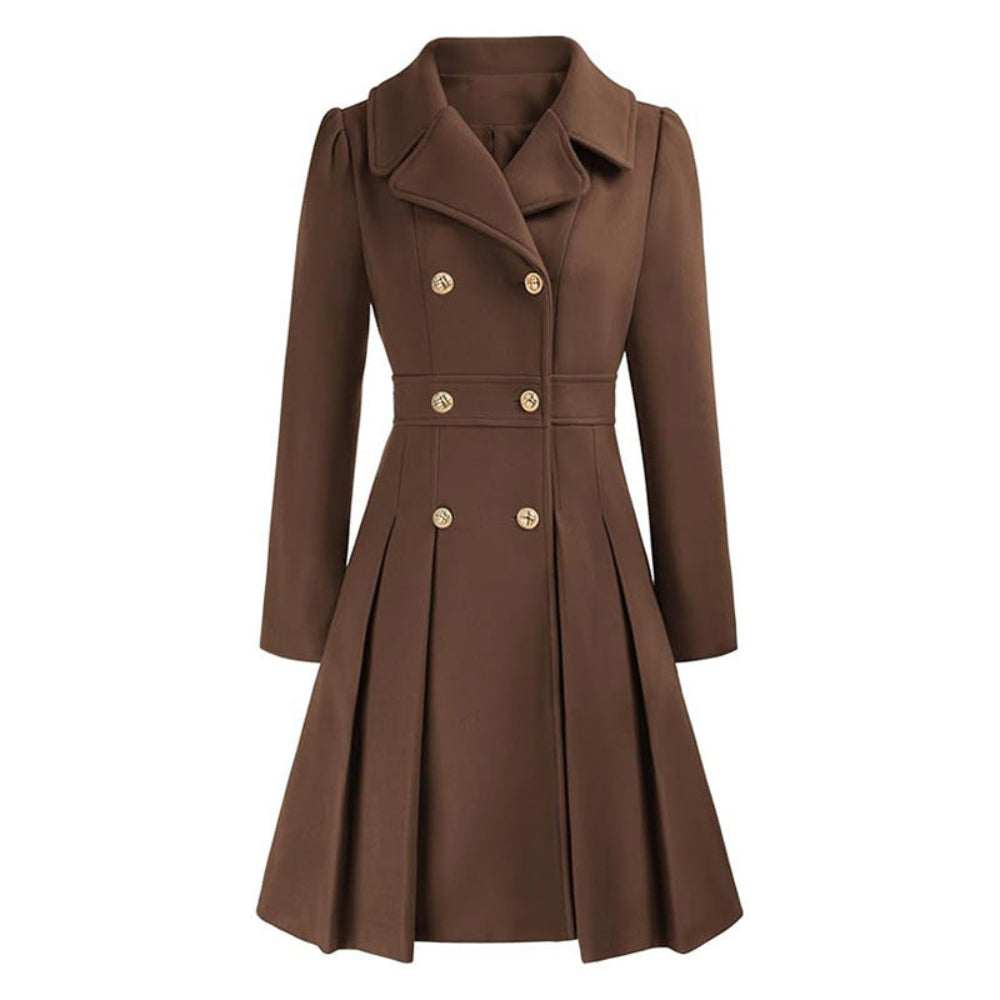 Women's Trench Coat Double-Breasted Tailored Design 30