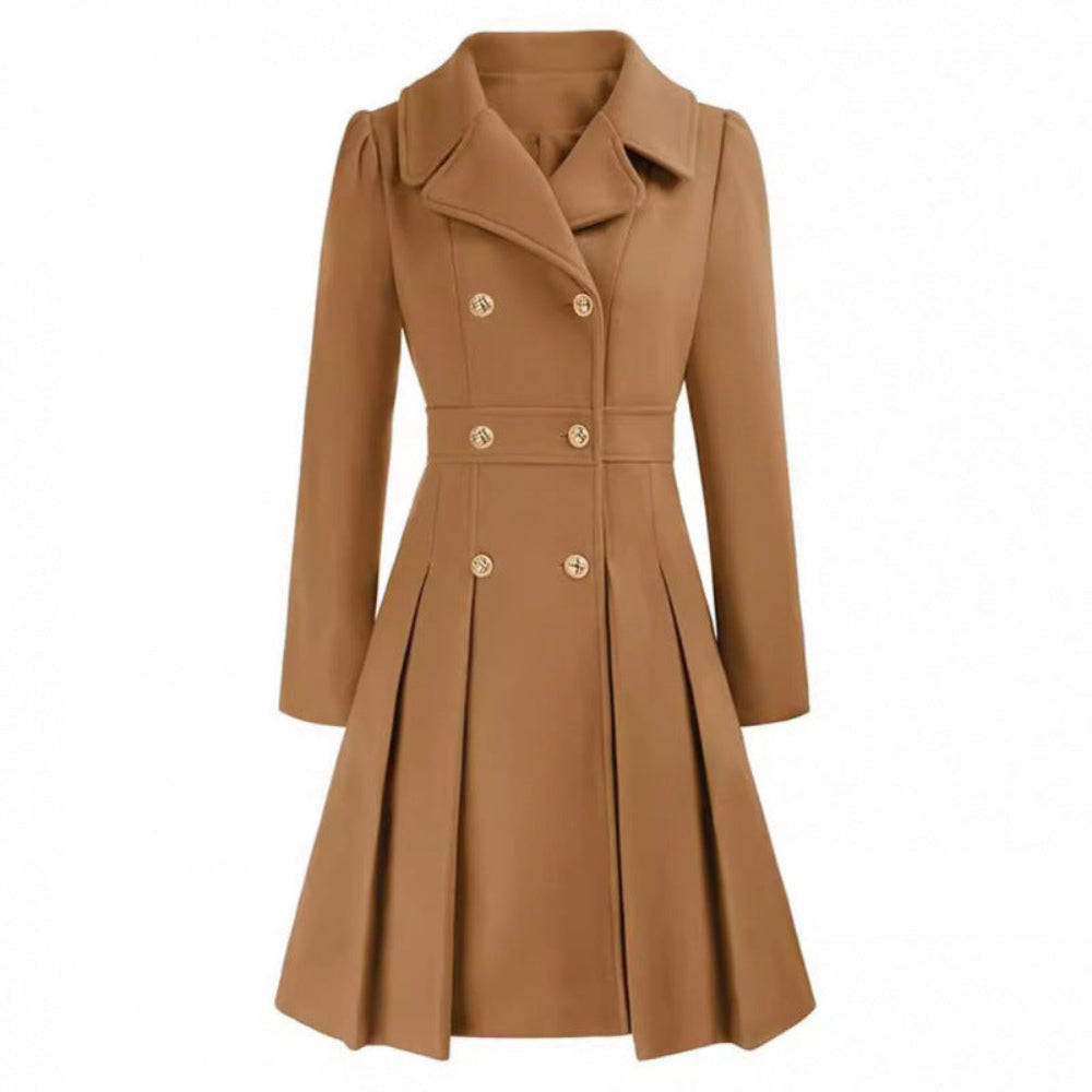 Women's Trench Coat Double-Breasted Tailored Design 4