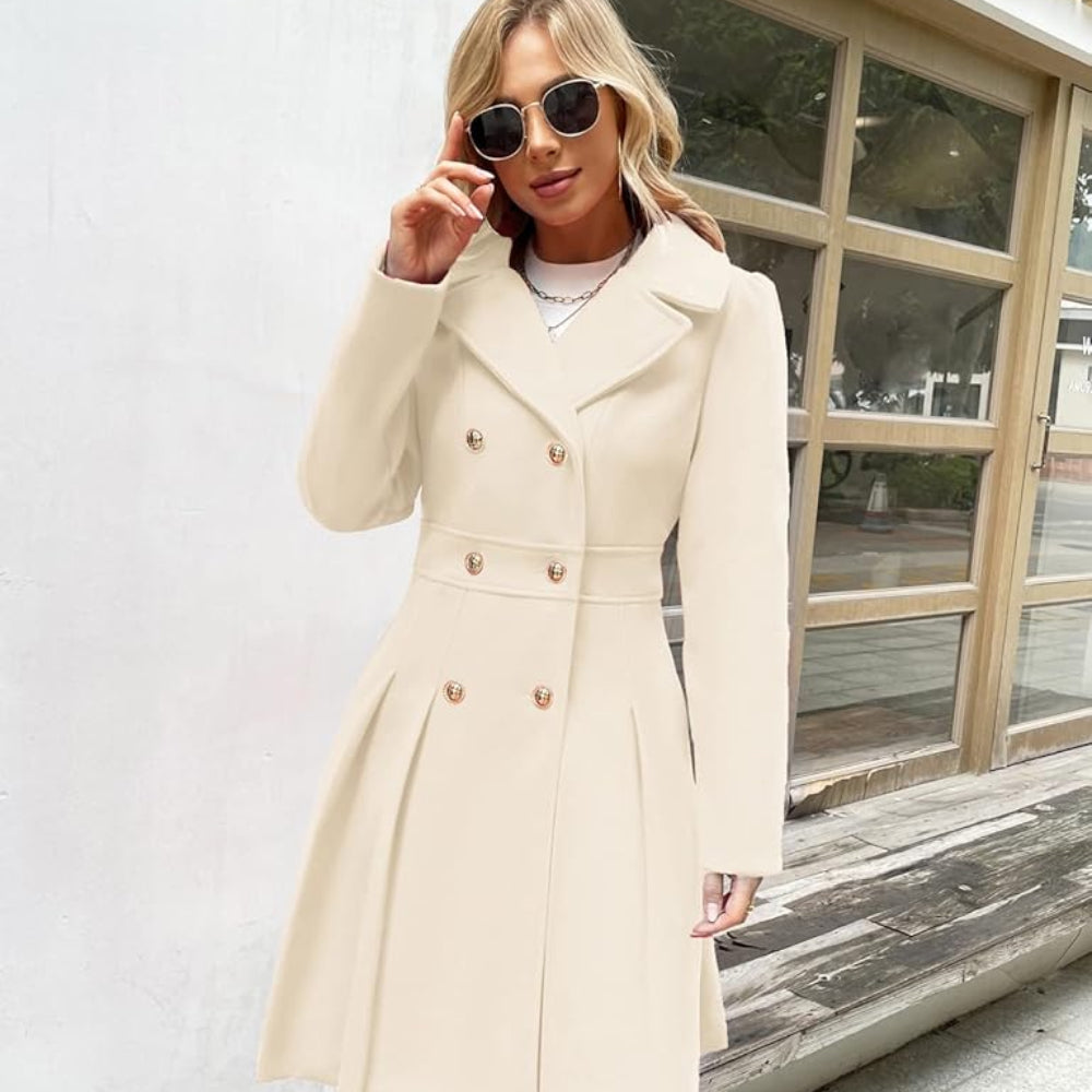 Women's Trench Coat Double-Breasted Tailored Design 1