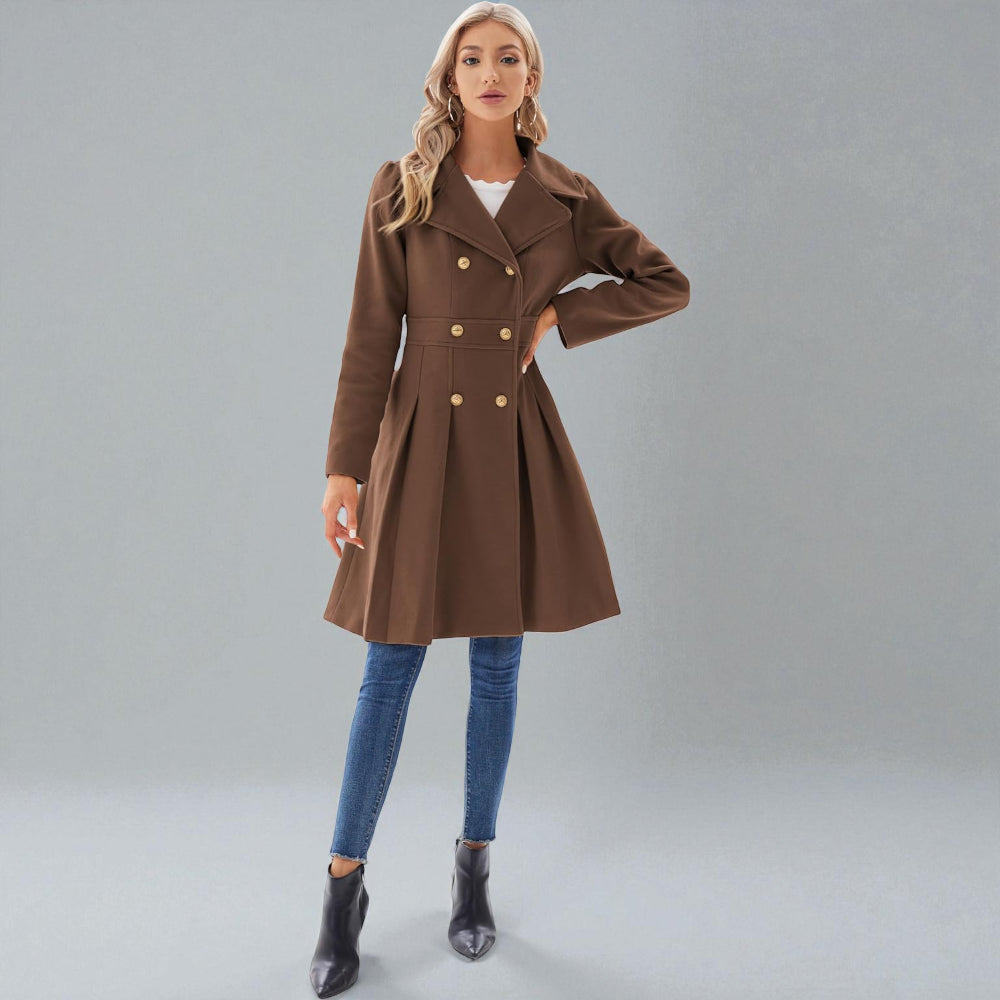 Women's Trench Coat Double-Breasted Tailored Design 29