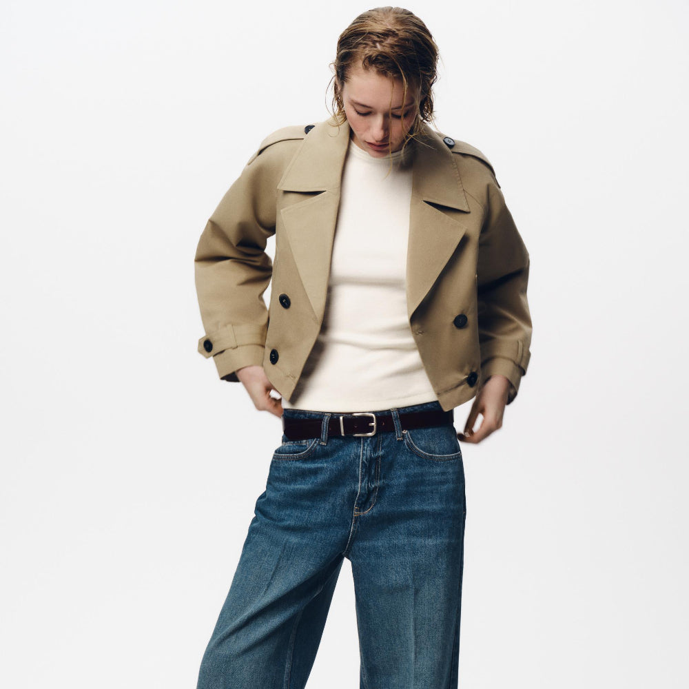 Women's Trench Coat Double Breasted Winter Jacket 1