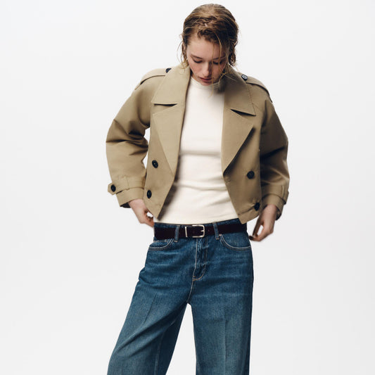 Women's Trench Coat Double Breasted Winter Jacket 1