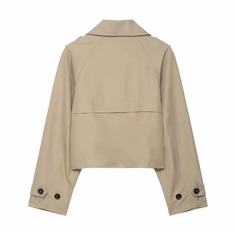 Women's Trench Coat Double Breasted Winter Jacket 4