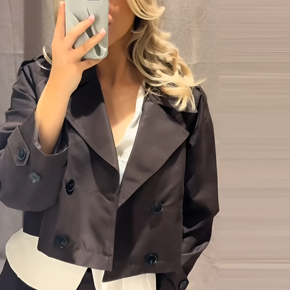 Women's Trench Coat Double Breasted Winter Jacket 5