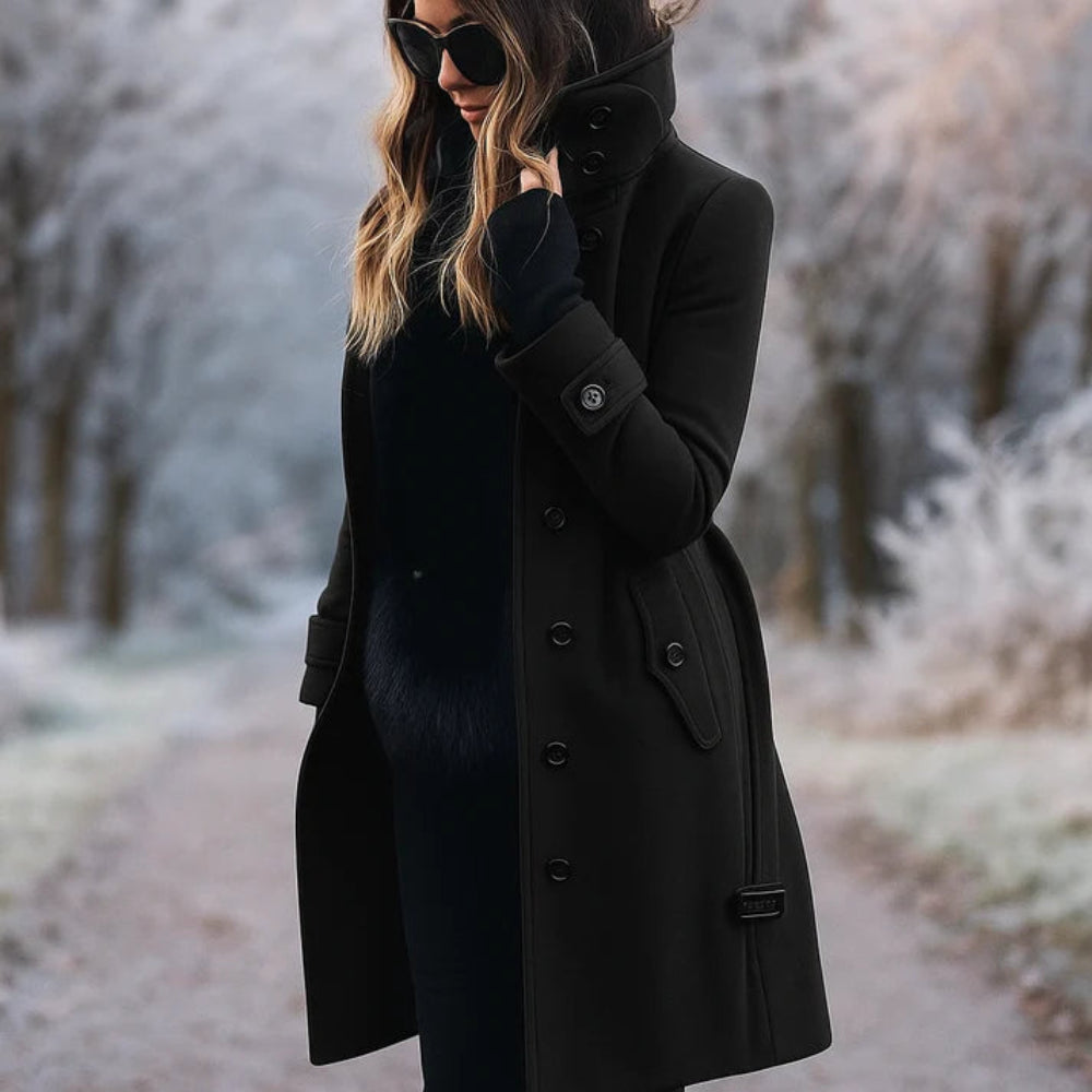 Women's Trench Coat Elegant Warm Stylish Comfort 1