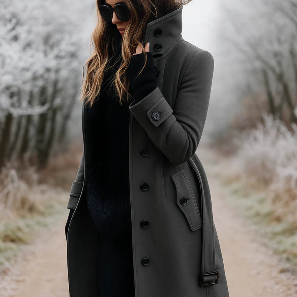 Women's Trench Coat Elegant Warm Stylish Comfort 4 