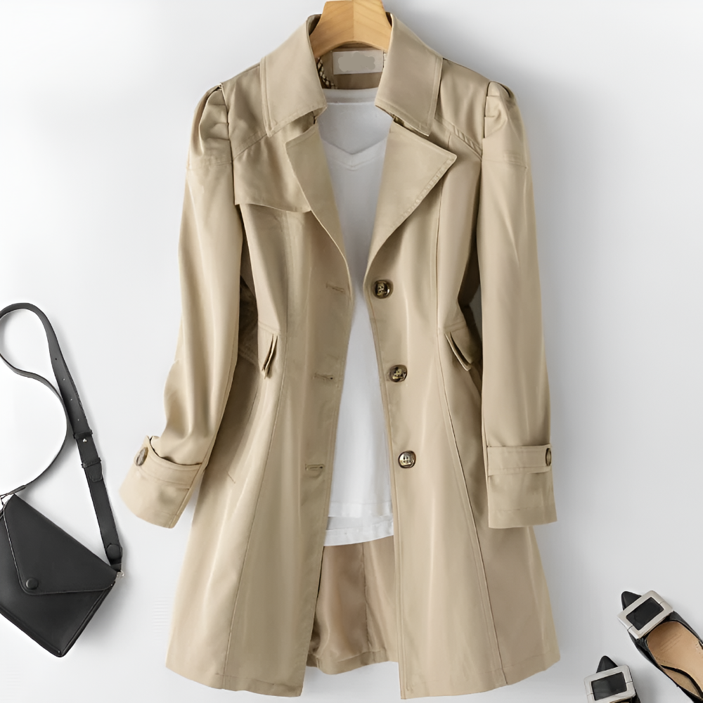 Women's Trench Coat Stylish Lightweight Versatile Jacket 2