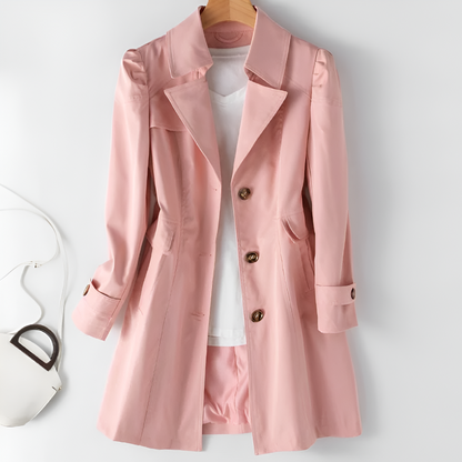 Women's Trench Coat Stylish Lightweight Versatile Jacket 5