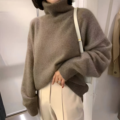 Women's Turtleneck Sweater Soft Warm Fabric Elegant Style 7