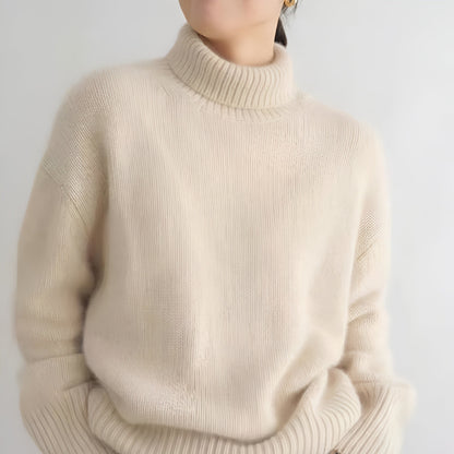 Women's Turtleneck Sweater Soft Warm Fabric Elegant Style 2