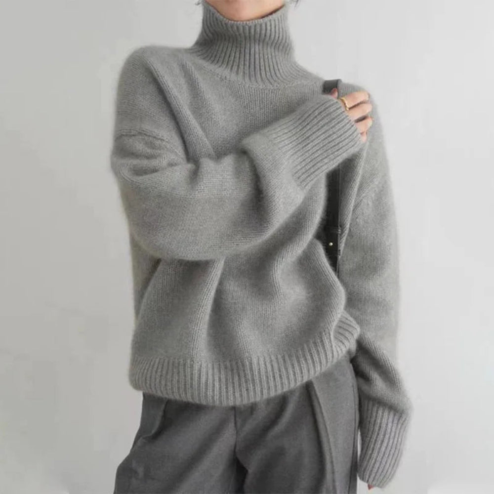 Women's Turtleneck Sweater Soft Warm Fabric Elegant Style 8