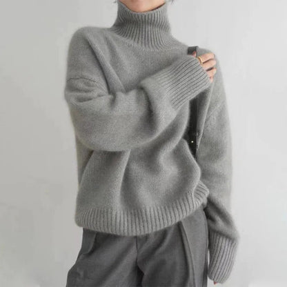 Women's Turtleneck Sweater Soft Warm Fabric Elegant Style 8