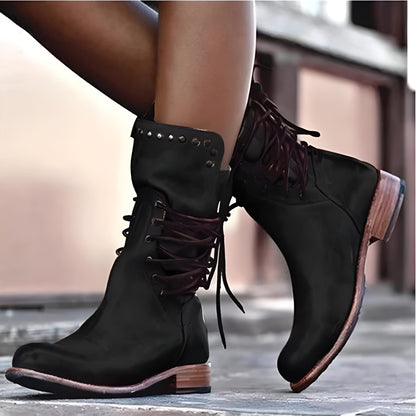 Women's Vintage Calf Boots Stylish Comfortable Footwear 6