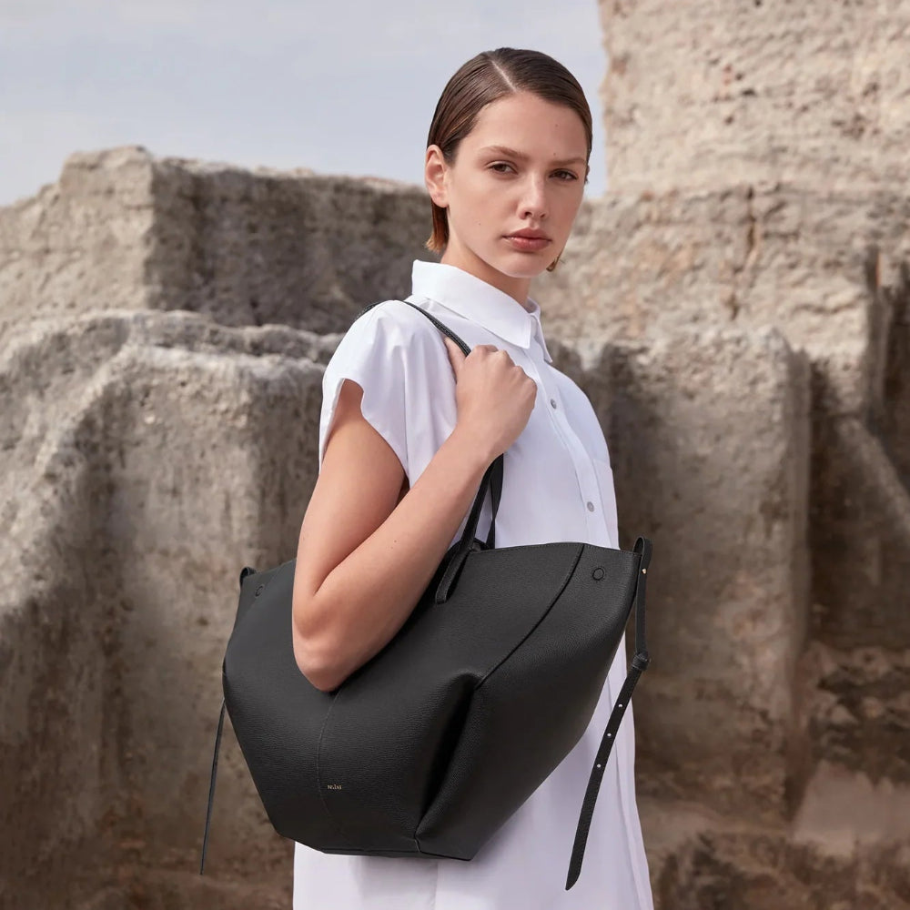 Women's Vintage Leather Tote Bag Stylish Spacious Shoulder Bag 1