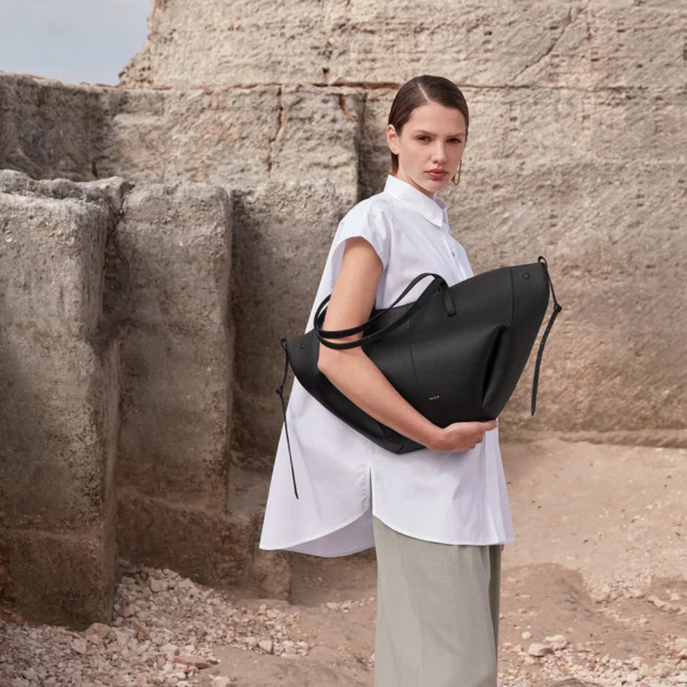 Women's Vintage Leather Tote Bag Stylish Spacious Shoulder Bag 2