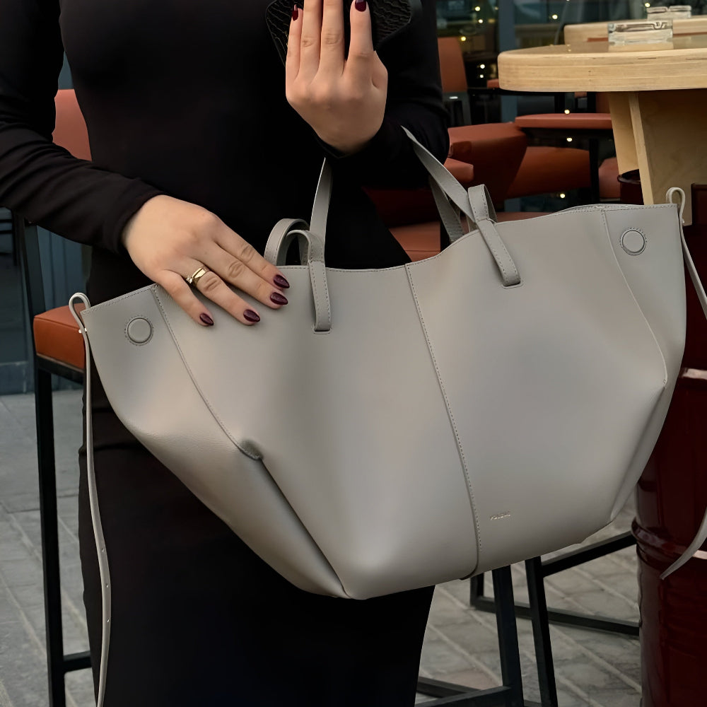 Women's Vintage Leather Tote Bag Stylish Spacious Shoulder Bag 8