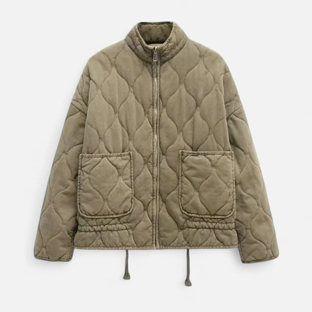 Women's Vintage Quilted Jacket Warm Insulated Fall Winter Outerwear 11