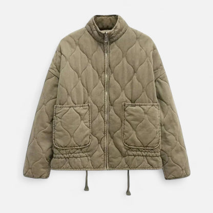 Women's Vintage Quilted Jacket Warm Insulated Fall Winter Outerwear 11