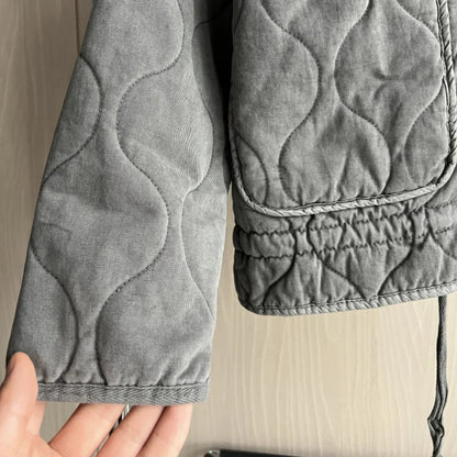 Women's Vintage Quilted Jacket Warm Insulated Fall Winter Outerwear 7