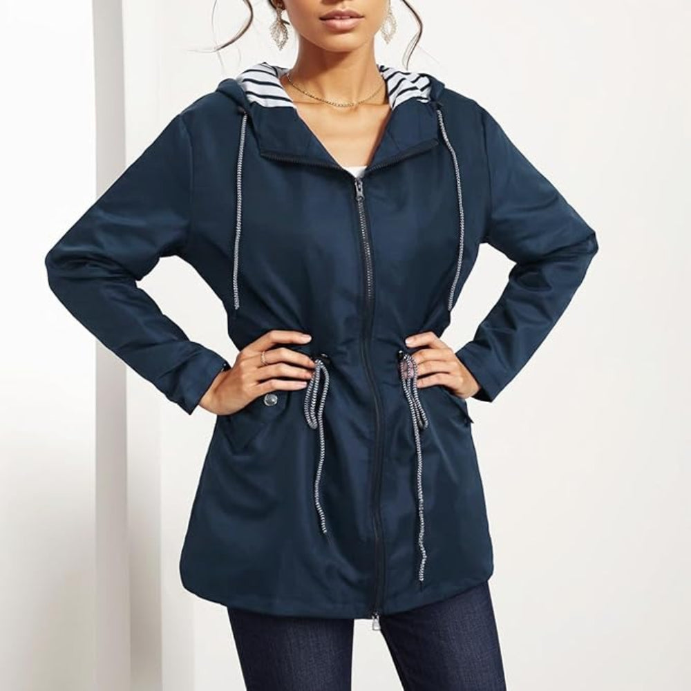 Women's Waterproof Hooded Rain Coat All Seasons 1