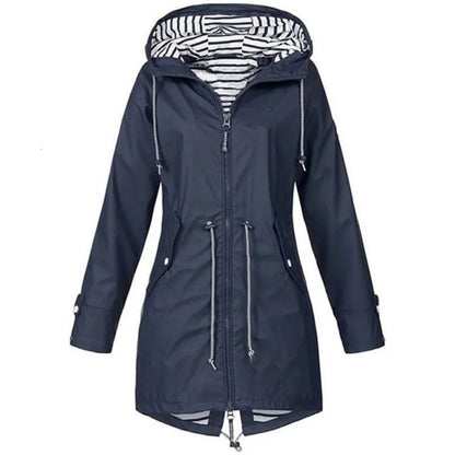 Women's Waterproof Hooded Rain Coat All Seasons 3