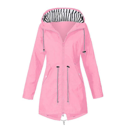 Women's Waterproof Hooded Rain Coat All Seasons 7