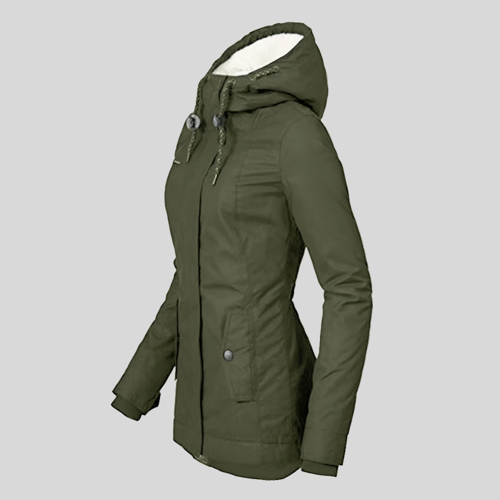 Women's Waterproof Rain Jacket Winter Hooded Outdoor Coat 10