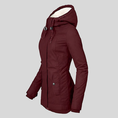 Women's Waterproof Rain Jacket Winter Hooded Outdoor Coat 12