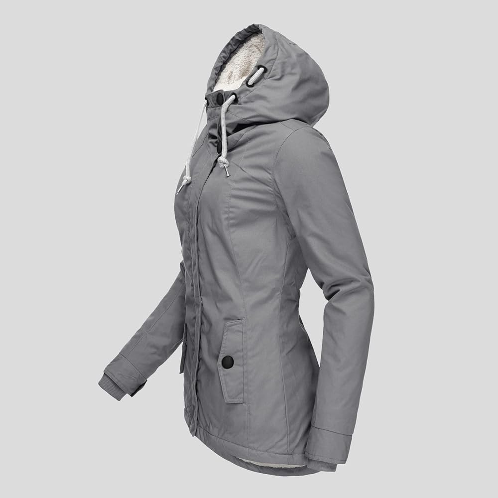 Women's Waterproof Rain Jacket Winter Hooded Outdoor Coat 2