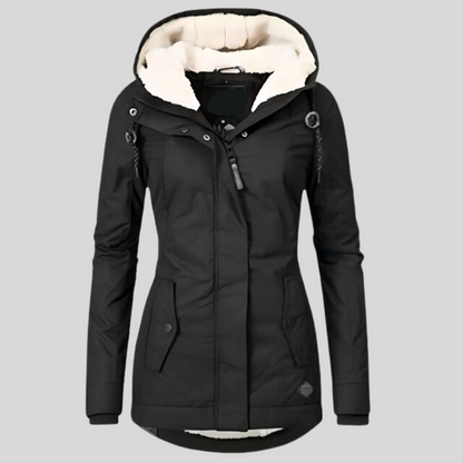 Women's Waterproof Rain Jacket Winter Hooded Outdoor Coat 3