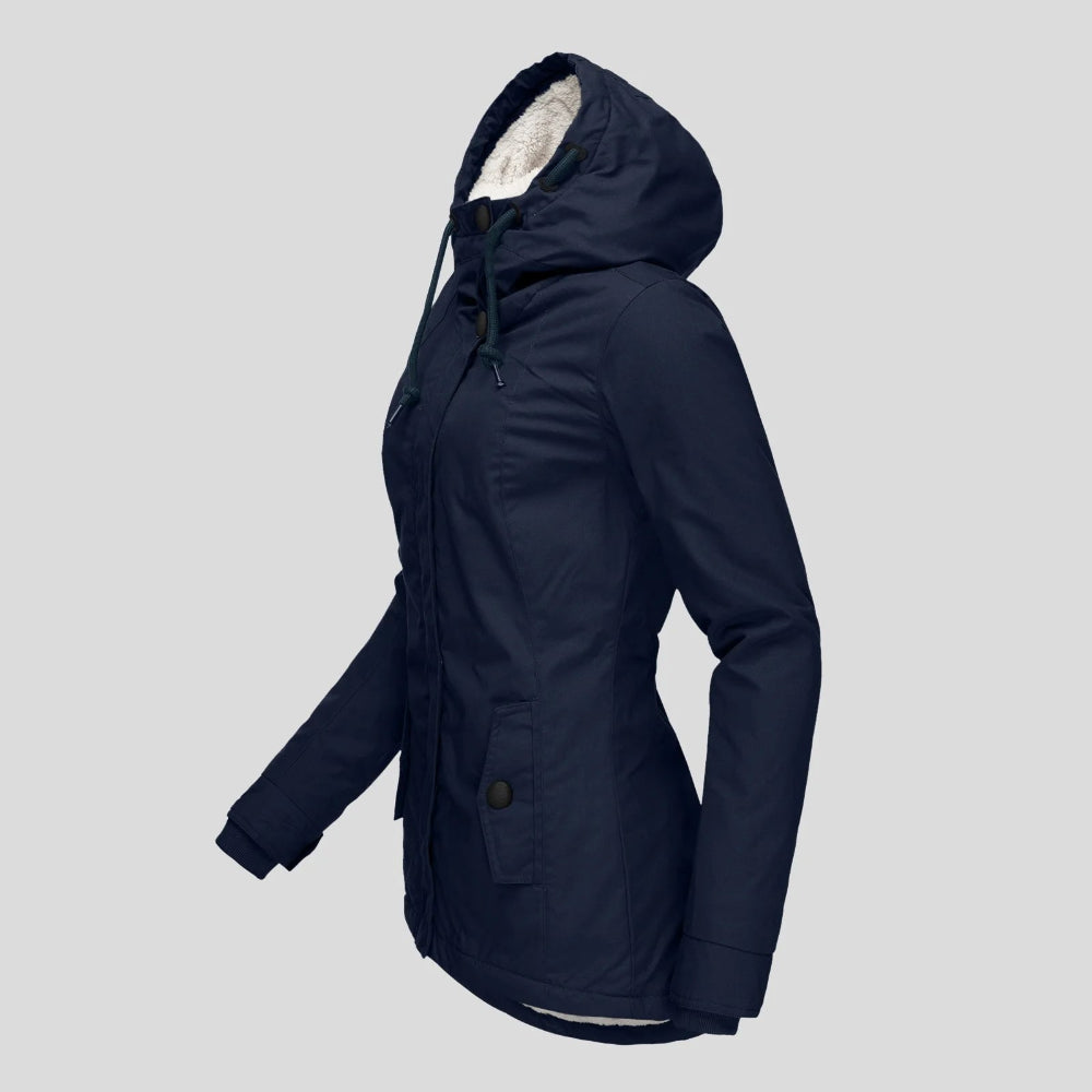 Women's Waterproof Rain Jacket Winter Hooded Outdoor Coat 6