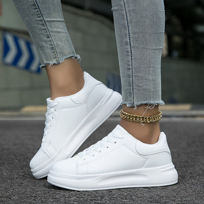 Women's White Sneakers Casual Minimalist Footwear 5