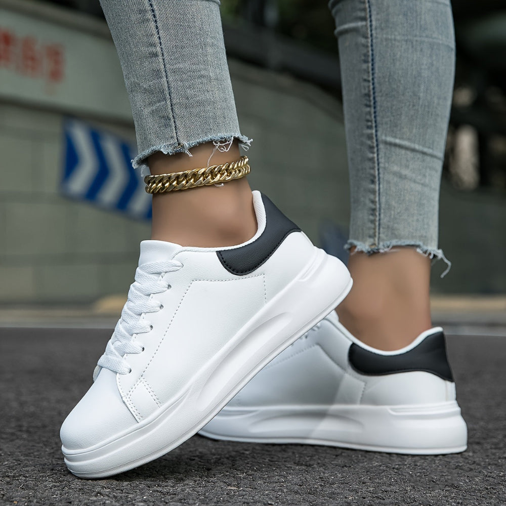 Women's White Sneakers Casual Minimalist Footwear 6