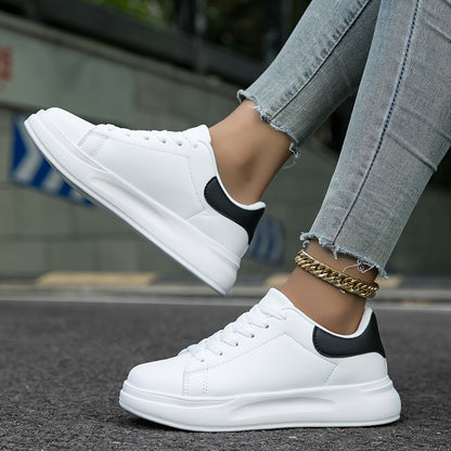 Women's White Sneakers Casual Minimalist Footwear 7