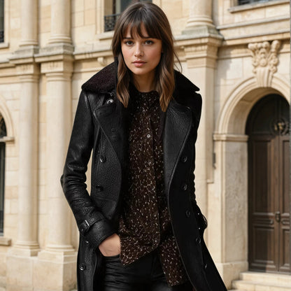 Women's Winter Coat Elegant Stylish Warmth Cozy Handmade 0