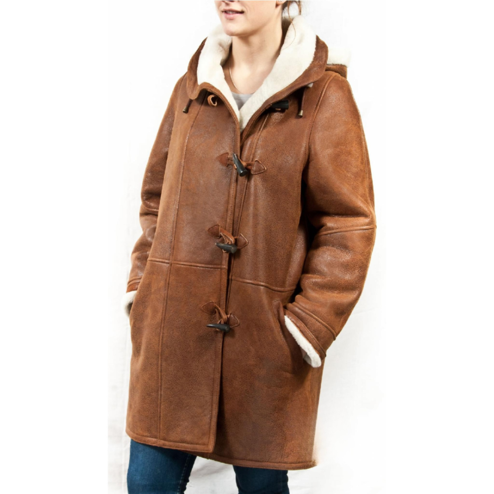 Women's Winter Coats Hooded Long Jacket Shearling Lined Style 3
