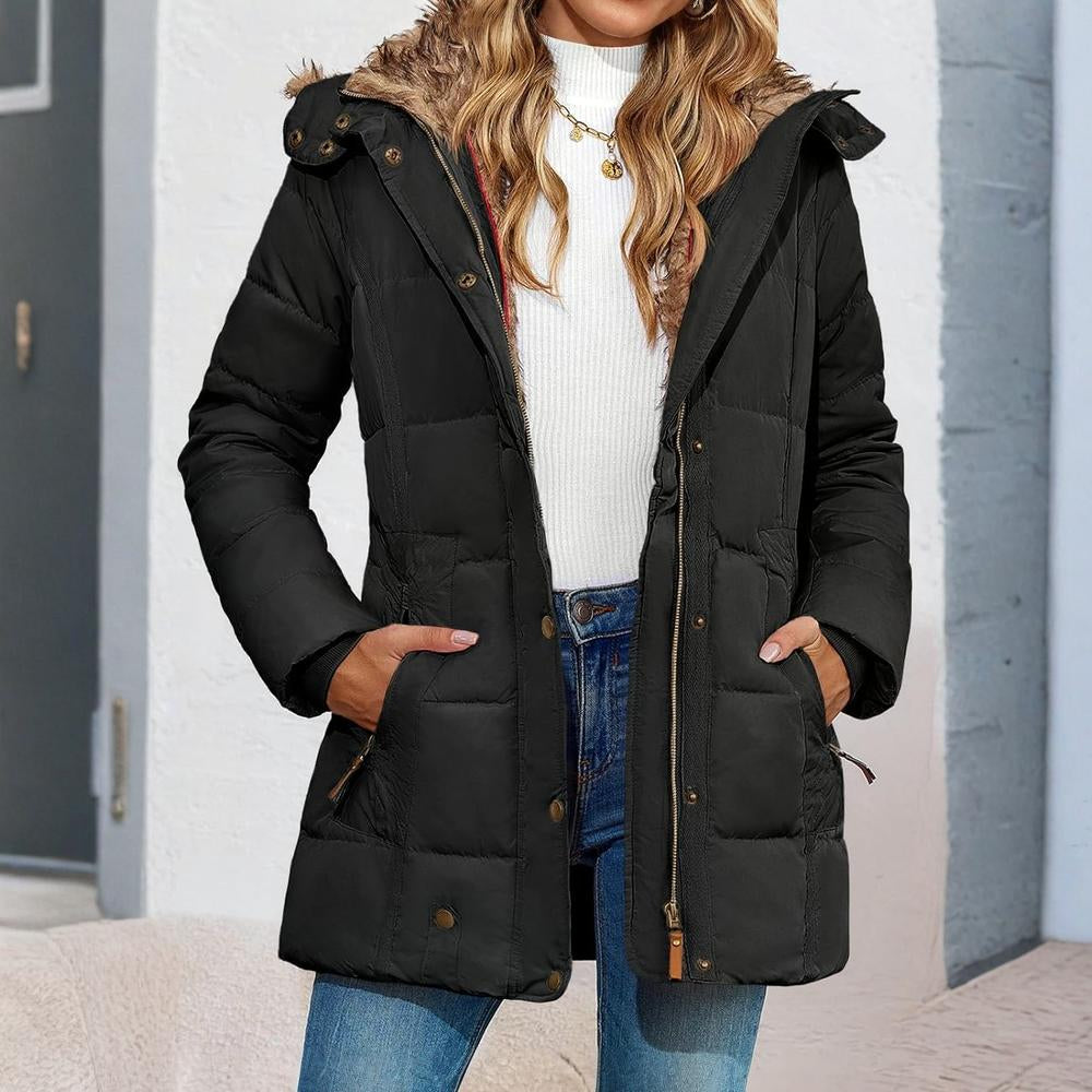 Women's Winter Coats Puffer Jacket Slim Fit Hooded Style 1