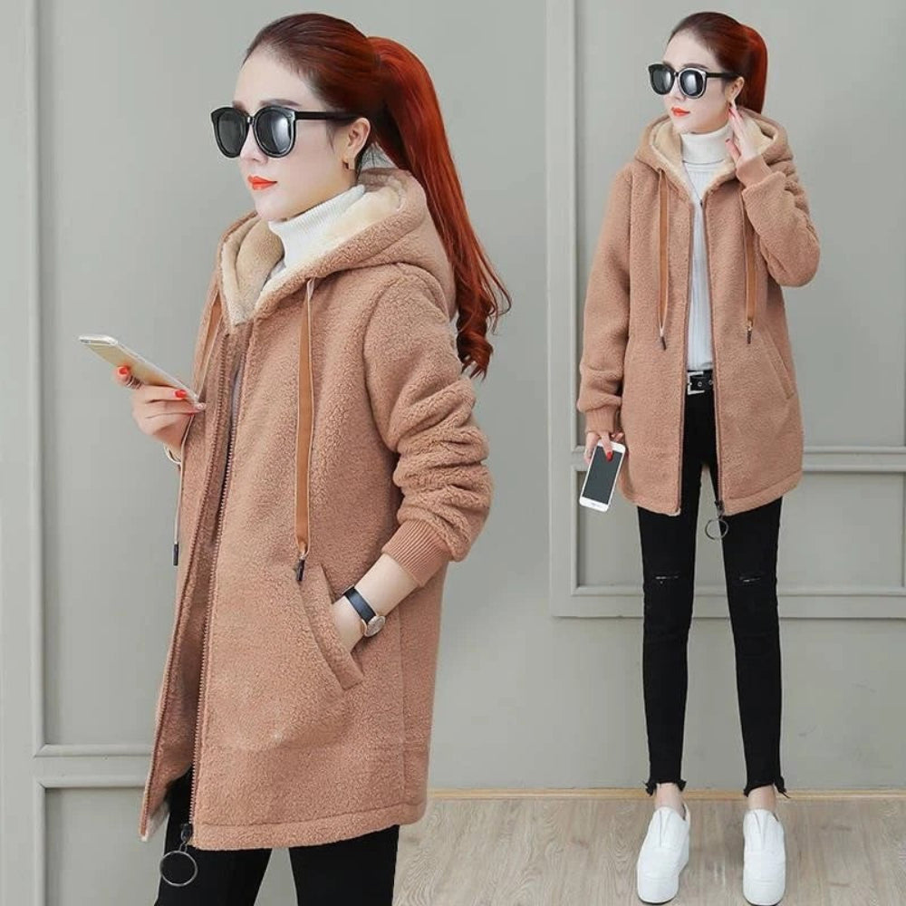 Women's Winter Fleece Jacket Cozy Fleece Lined Stylish Coats 3