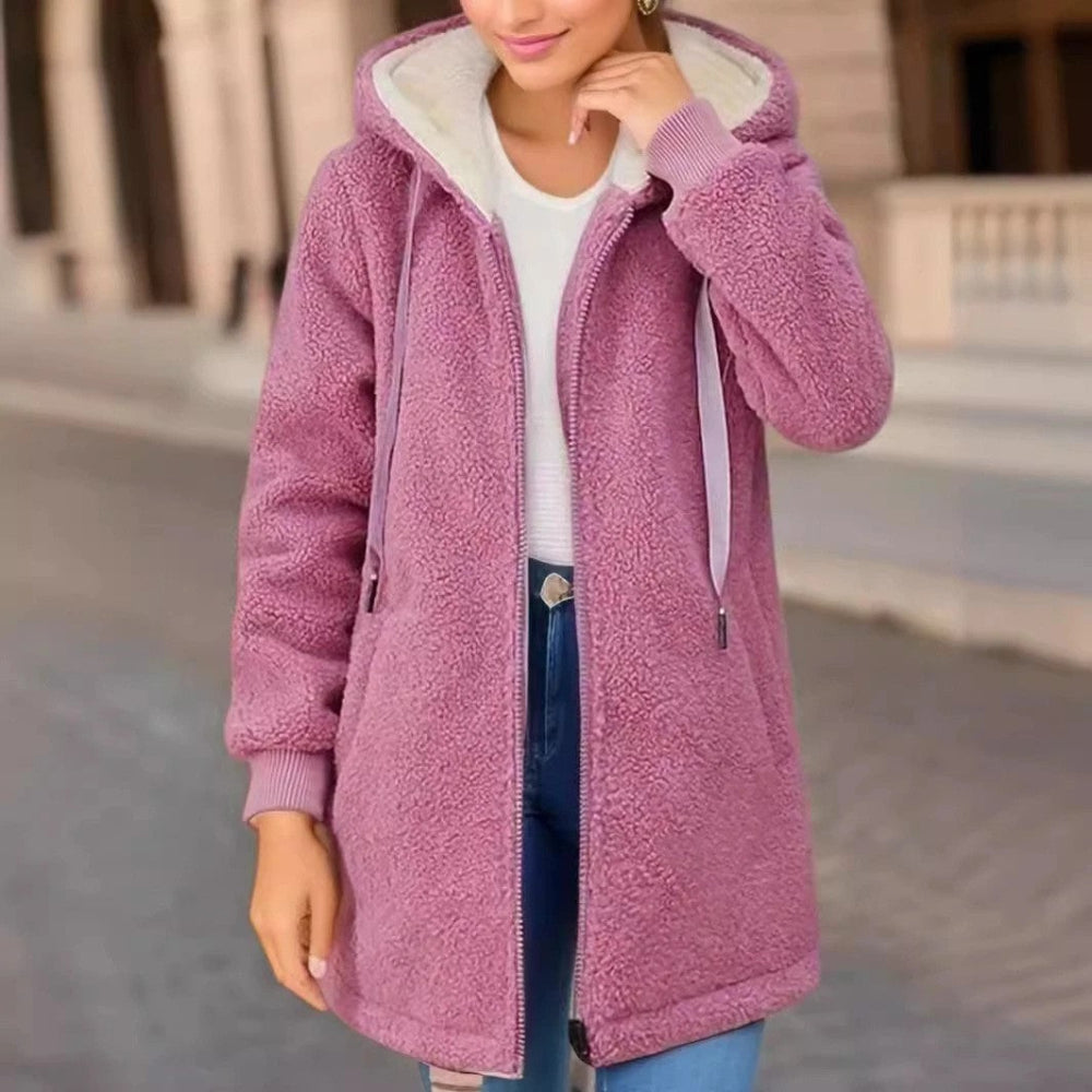 Women's Winter Fleece Jacket Cozy Fleece Lined Stylish Coats 6