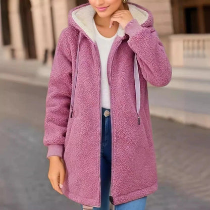 Women's Winter Fleece Jacket Cozy Fleece Lined Stylish Coats 6