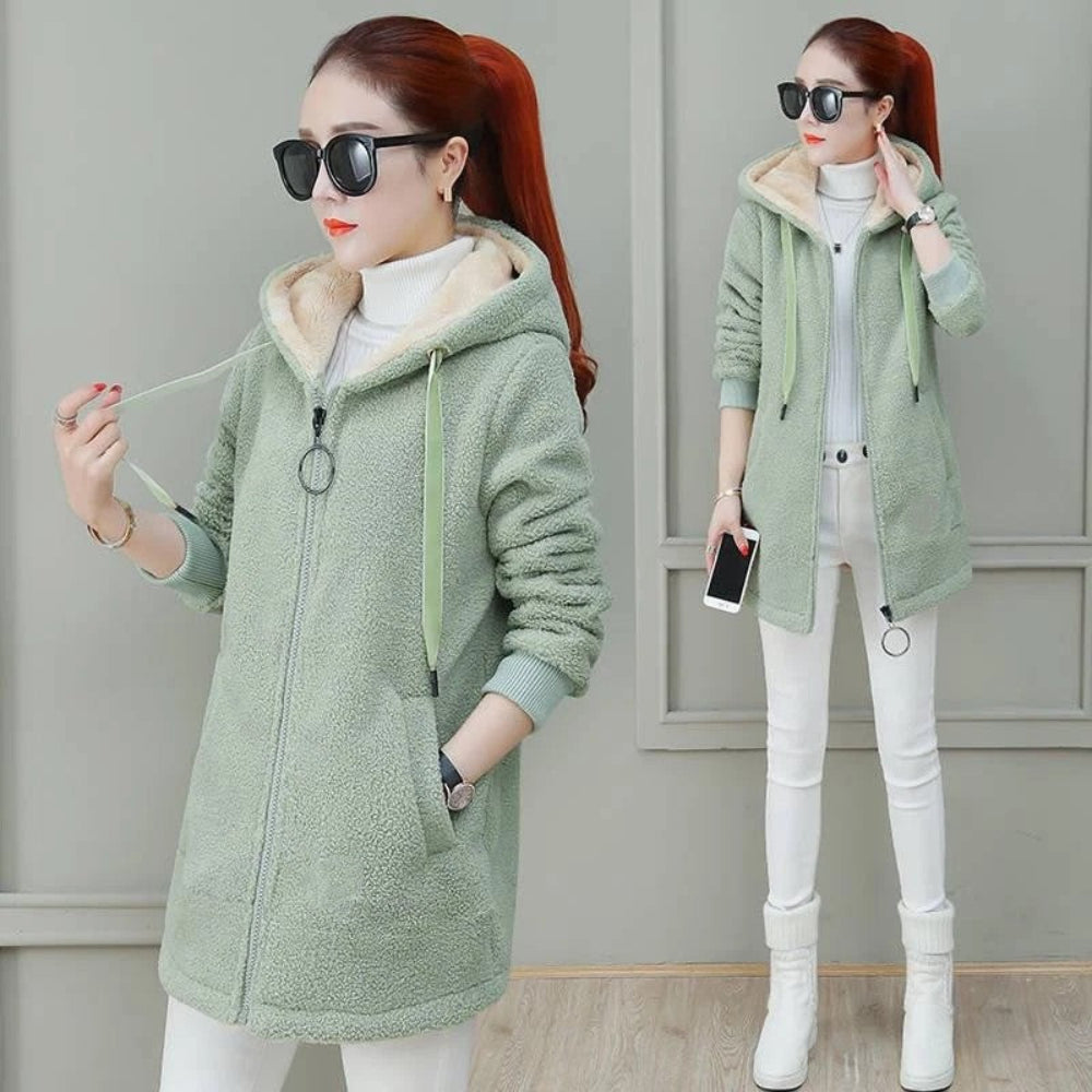 Women's Winter Fleece Jacket Cozy Fleece Lined Stylish Coats 7