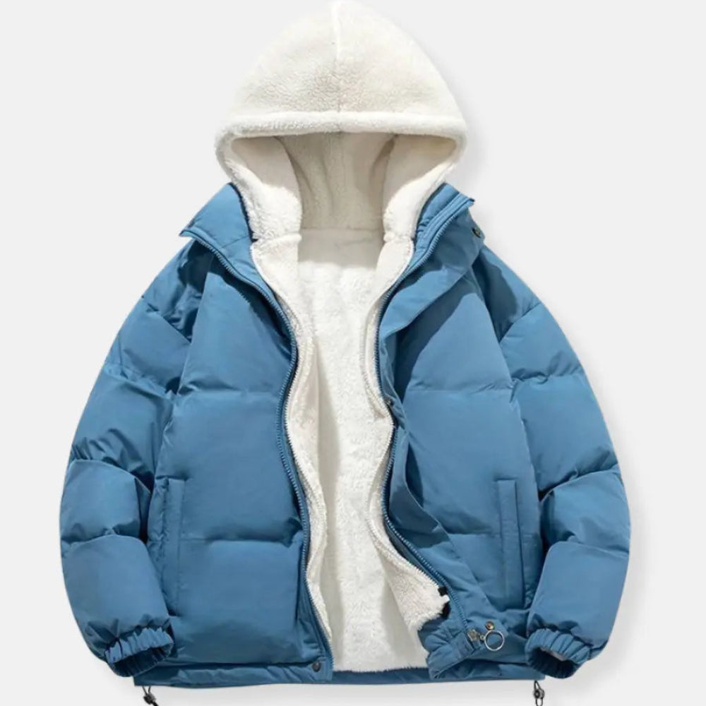 Women's Winter Jacket Padded Adjustable Hood Pockets 8