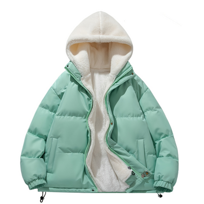Women's Winter Jacket Padded Adjustable Hood Pockets 10