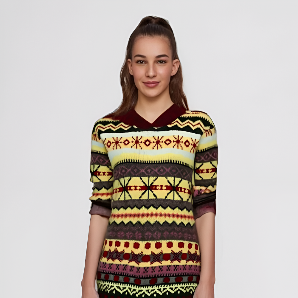 Women's Winter Knitted Dress - Long Sleeve Mini