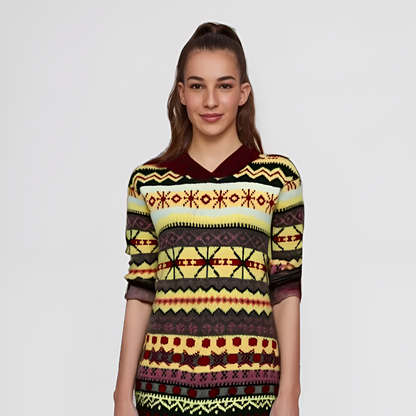 Women's Winter Knitted Dress - Long Sleeve Mini