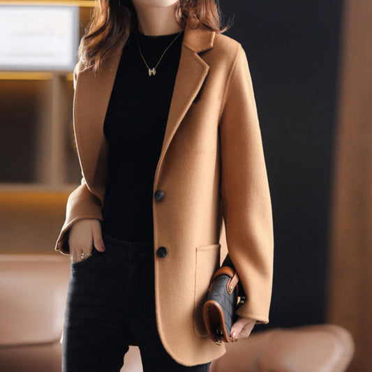 Women's Wool Blend Winter Overcoat Elegant Stylish Comfort 1