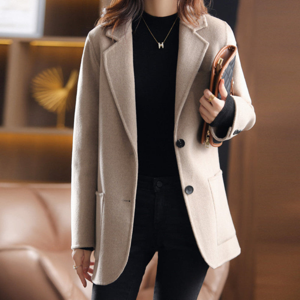 Women's Wool Blend Winter Overcoat Elegant Stylish Comfort 8