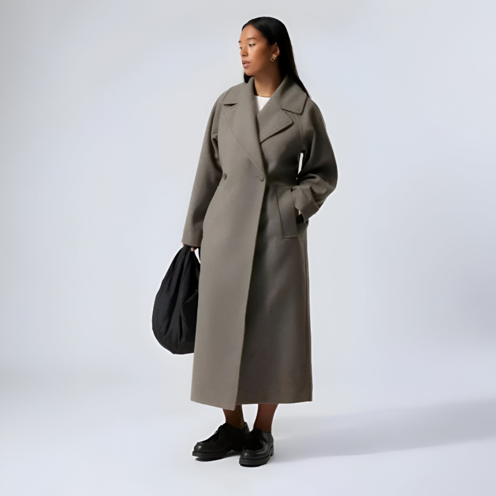 Women's Wool Coat Oversized Long Casual Chic Outerwear 1