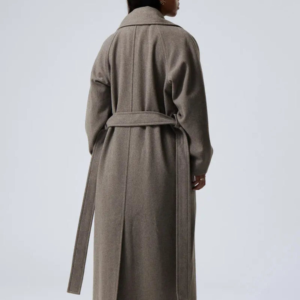 Women's Wool Coat Oversized Long Casual Chic Outerwear 3